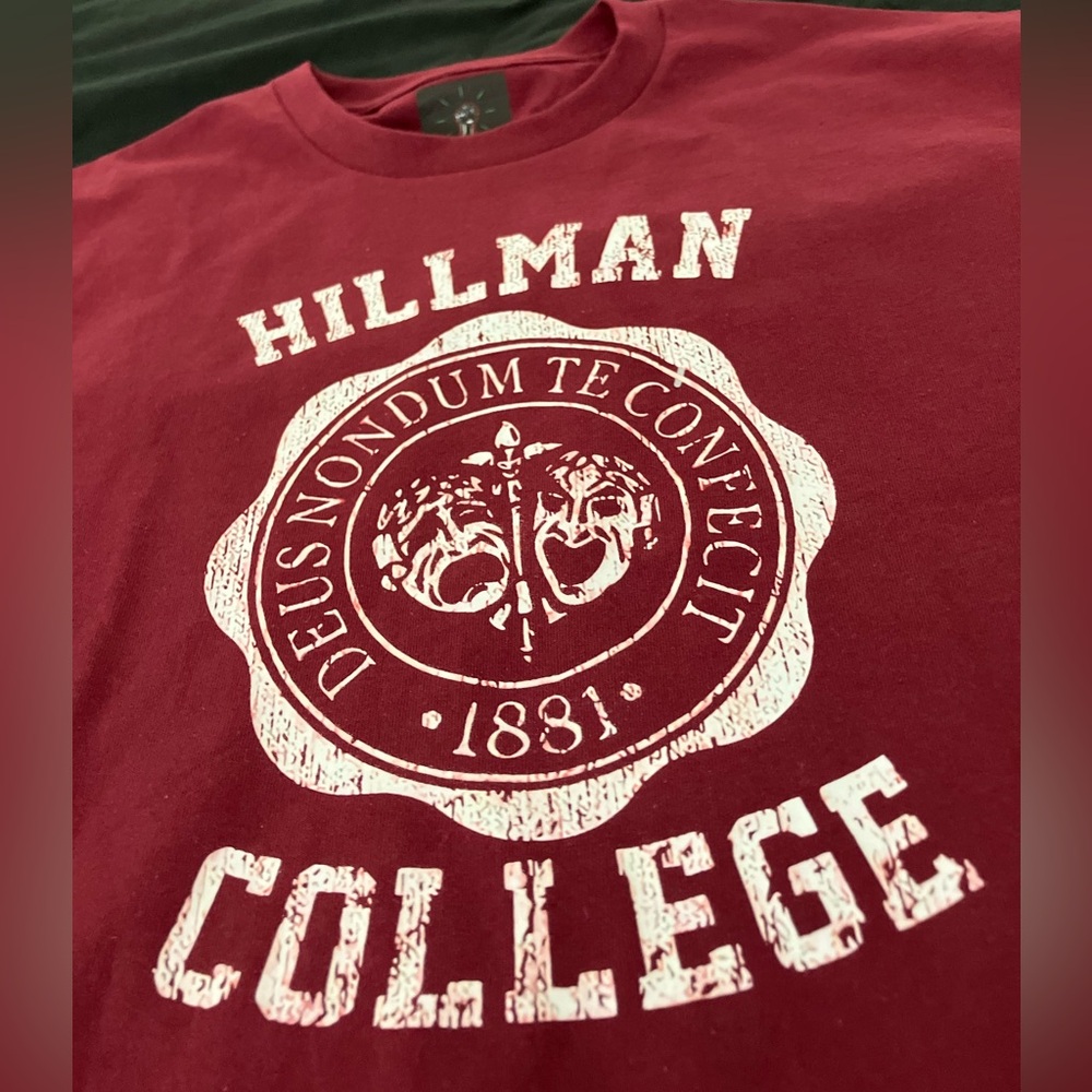 Hillman College The Original HBCU Burgundy Maroon Tee